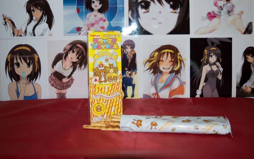 August Japanese Snack Subscription from Oyatsu Box haruhichan.com Japanese candy snacks Rilakkuma Honey Butter Pretzels