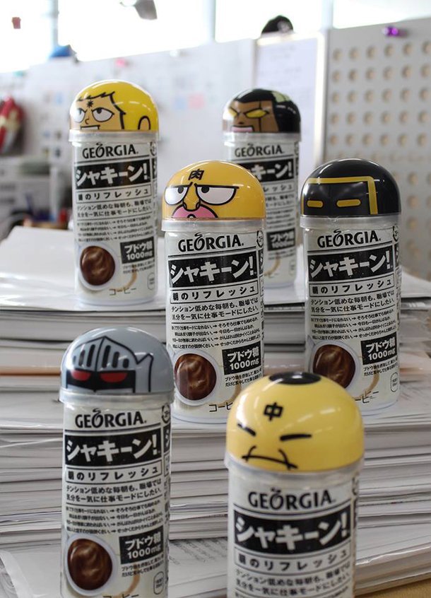 Georgia Coffee Promotion Includes Classic Anime Kinnikuman Figures haruhichan.com Muscleman anime キン肉マン 1