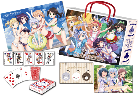 Gochuumon wa Usagi Desu ka Is the order a rabbit anime bag set earphone jack set playing cards a3 poster and clear file
