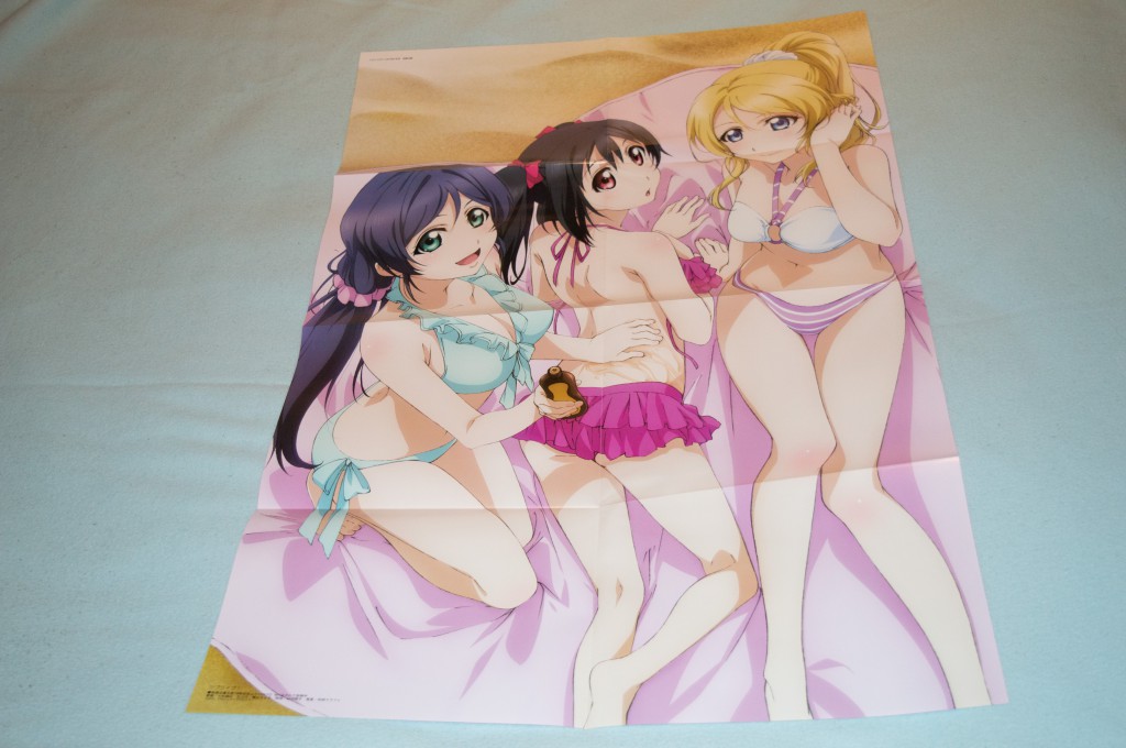 Haruhichan.com Megami MAGAZINE July 2014 posters ayase_eli bikini cleavage love_live! oosugi_naohiro swimsuits toujou_nozomi yazawa_nico 2