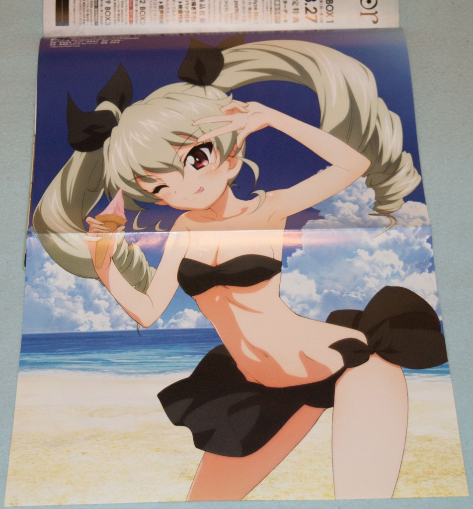 Haruhichan.com Megami magazine August 2014 posters anchovy bikini cleavage girls_und_panzer swimsuits yoshida_nobuyoshi 2