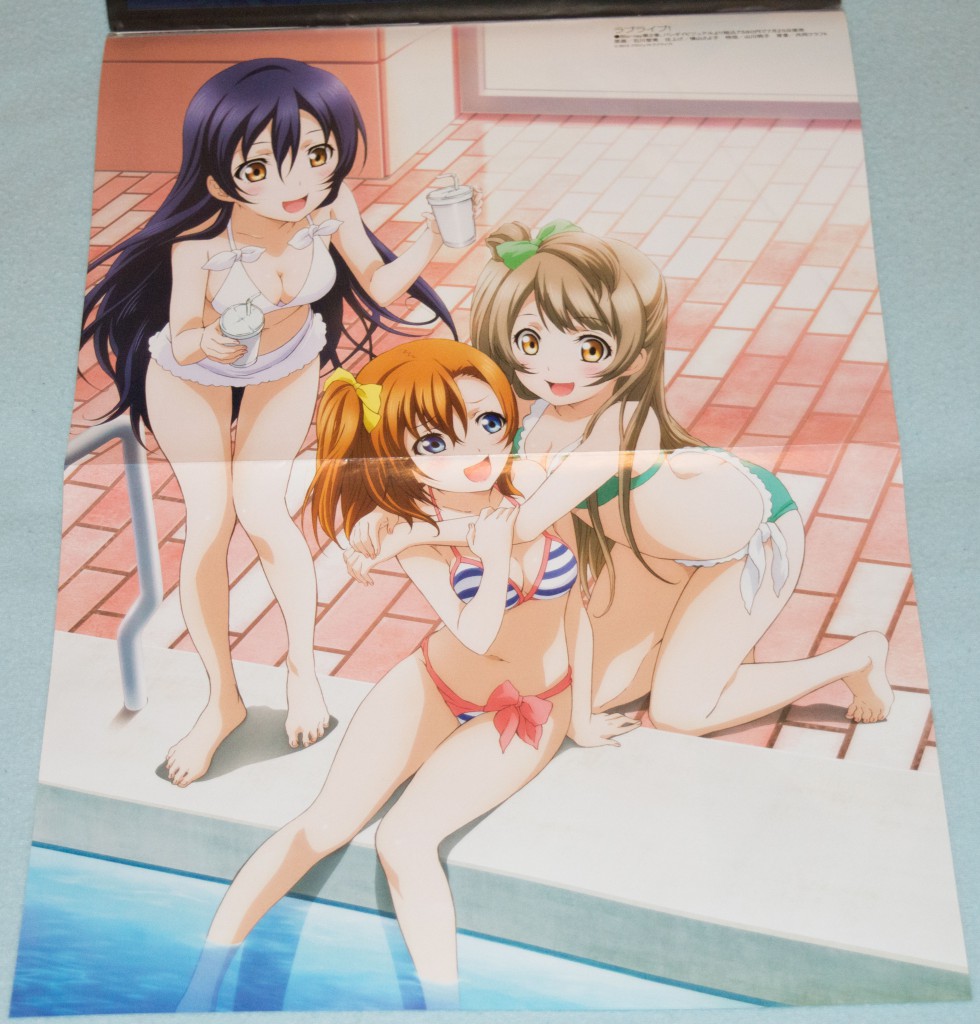 Haruhichan.com Megami magazine August 2014 posters bikini cleavage ishikawa_tomomi kousaka_honoka love_live! minami_kotori sonoda_umi swimsuits anime