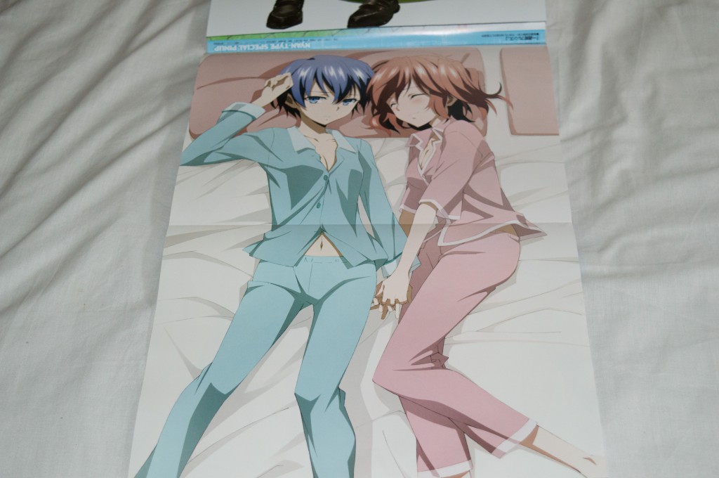 Haruhichan.com NyanType June 2014 posters  akuma no riddle azuma tokaku cleavage ichinose haru pajama yuri 2