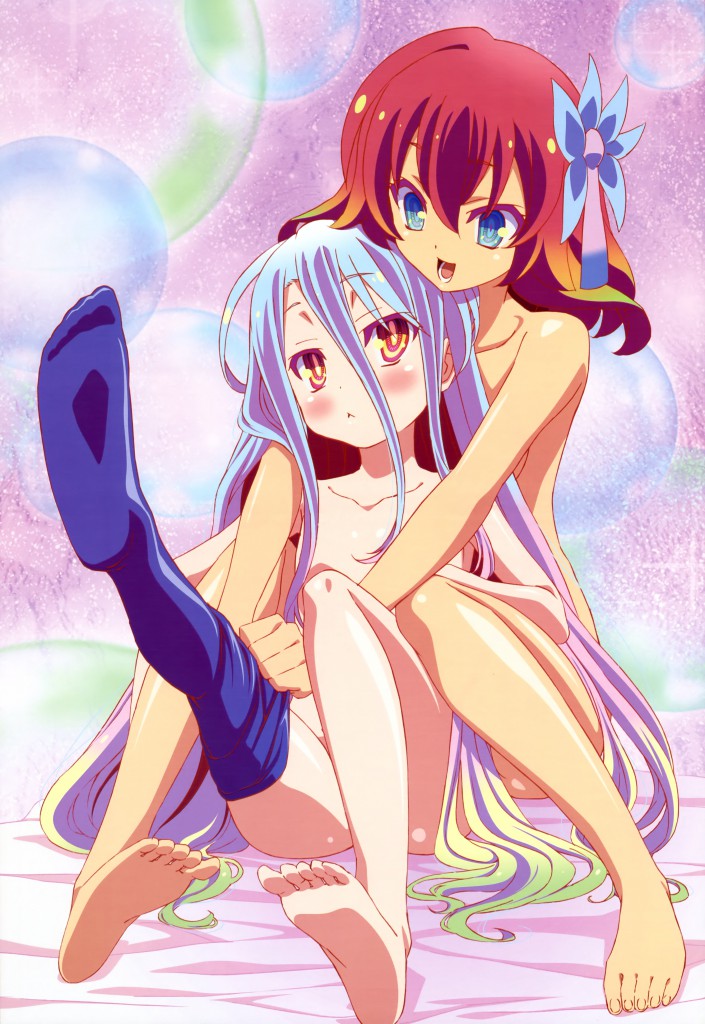 Haruhichan.com NyanType June 2014 posters no game no life shiro (no game no life) stephanie dora thighhighs