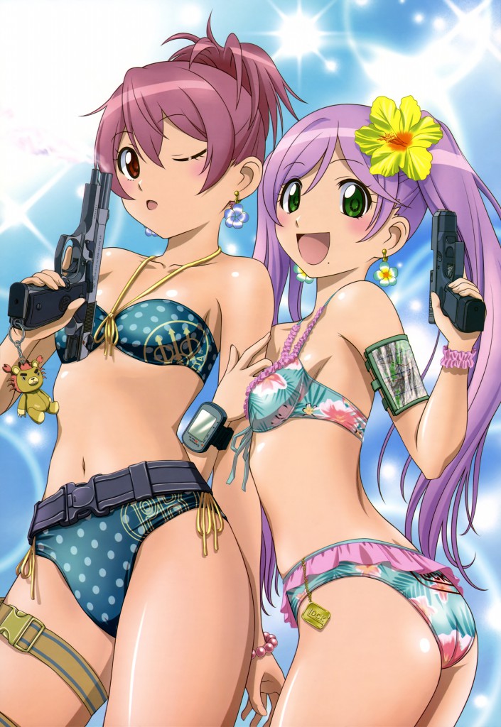 Haruhichan.com NyanType September 2014 posters ass bikini gun kasugano_urara_(sabagebu!) sabagebu! sonokawa_momoka swimsuits