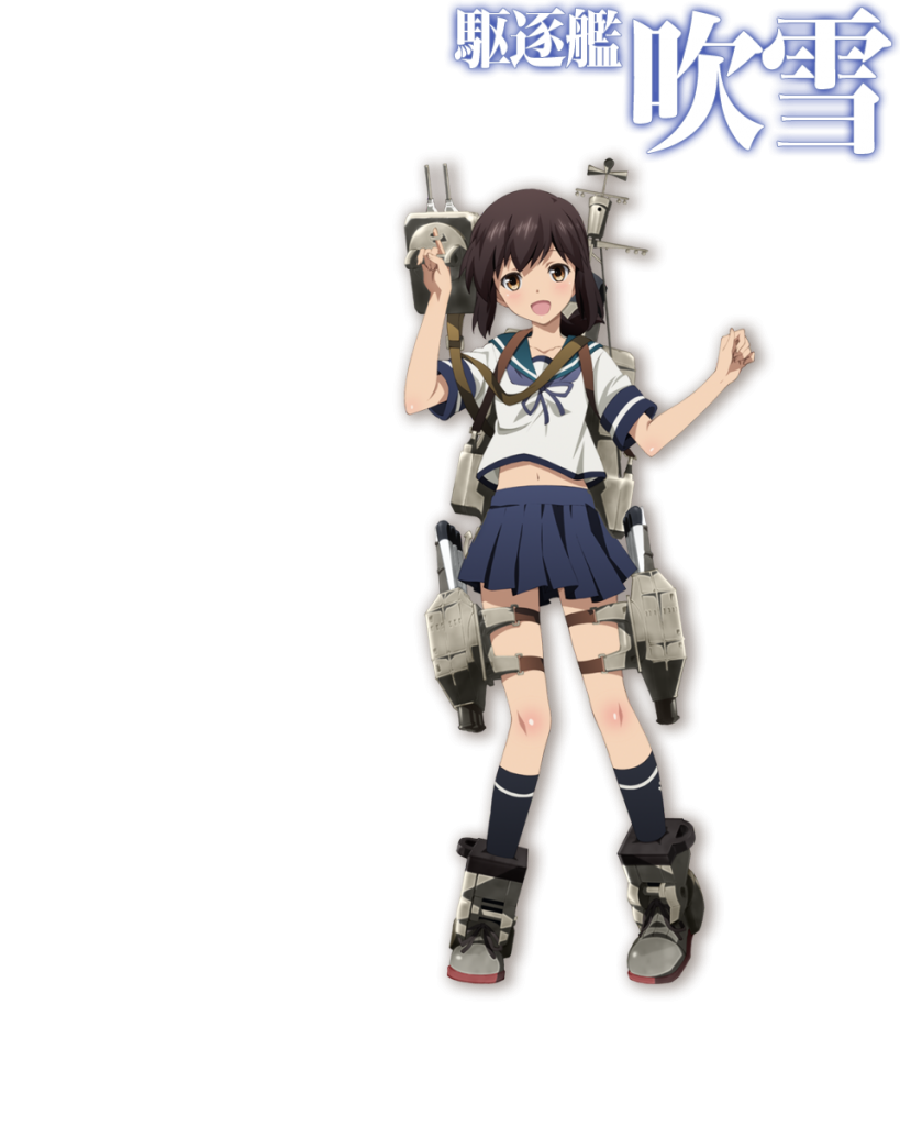 Kantai Collection Anime Scheduled for Winter 2015 Kancolle anime character design Kuchikukan Fubuki Fubuki-Class Destroyer haruhichan.com 駆逐艦吹雪