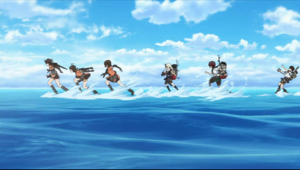 The Third Torpedo Squadron with Fubuki stumbling along behind.
