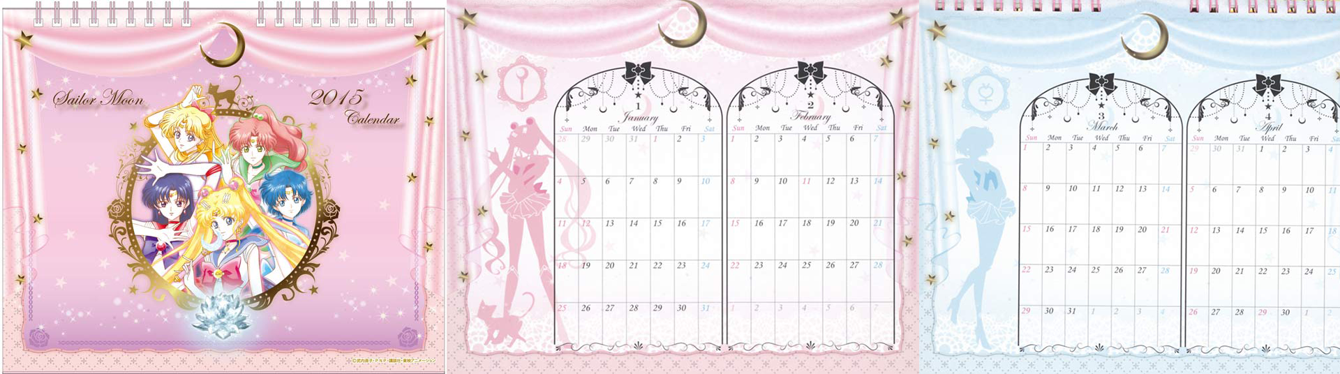 Most Wished for 2015 Anime Calendars haruhichan.com Sailor Moon Crystal calendar
