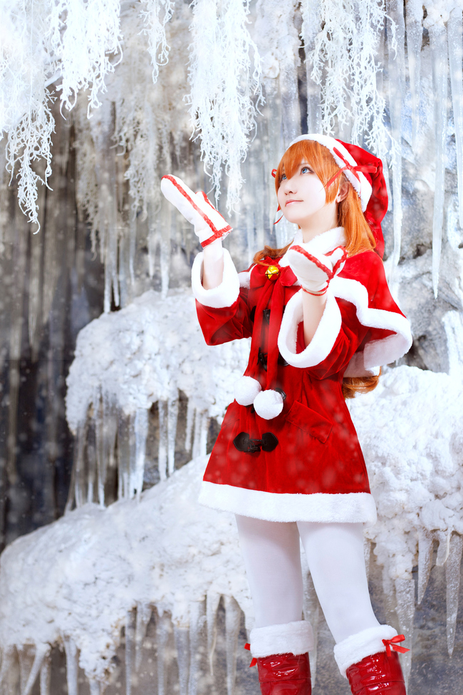 Neon Genesis Evangelion Asuka Langley Souryuu Christmas Cosplay 0000