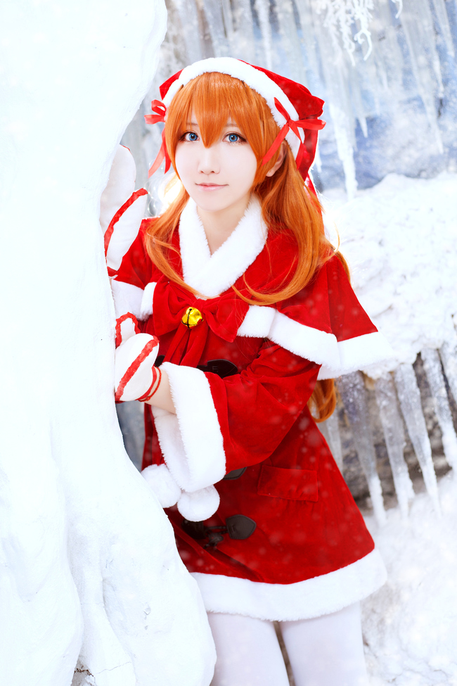 Neon Genesis Evangelion Asuka Langley Souryuu Christmas Cosplay 0003