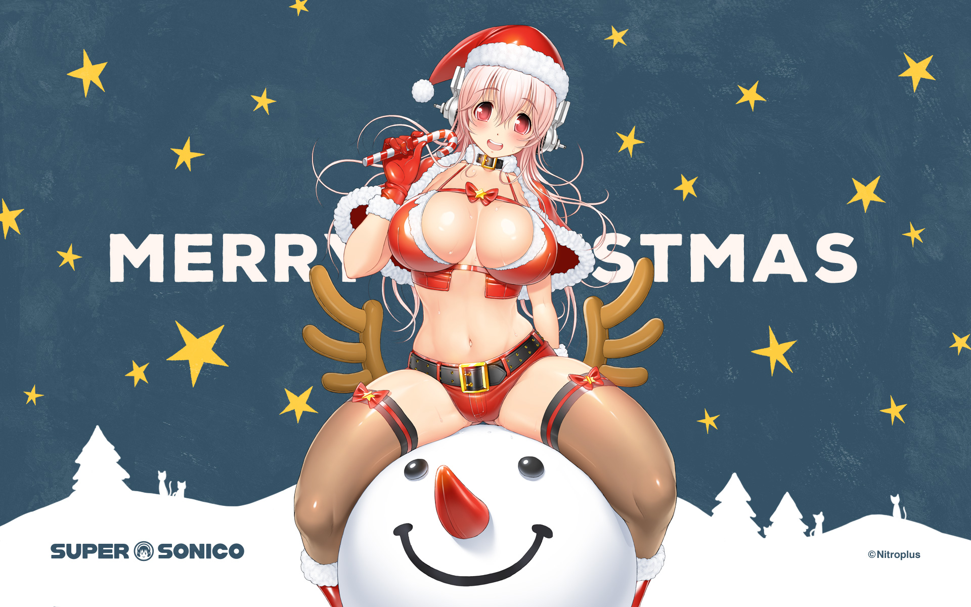 Nitroplus Mascot Gets An Erotic Christmas Wallpaper Illustration Nsfw Haruhichan