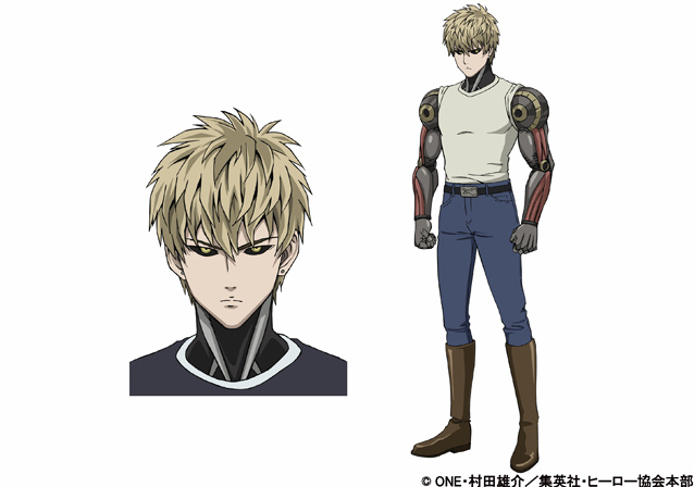 One Punch Man Genos character designs