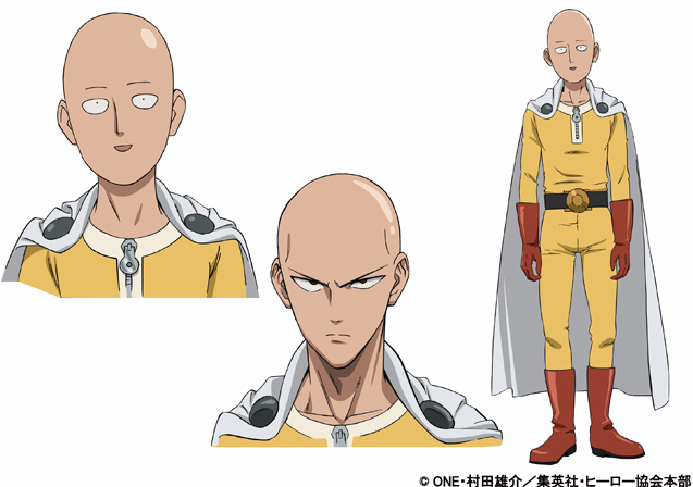 One Punch Man Saitama character designs