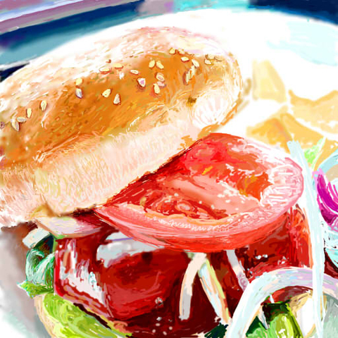 Pixiv Artists Bring Realistic Burger Art to the Table11