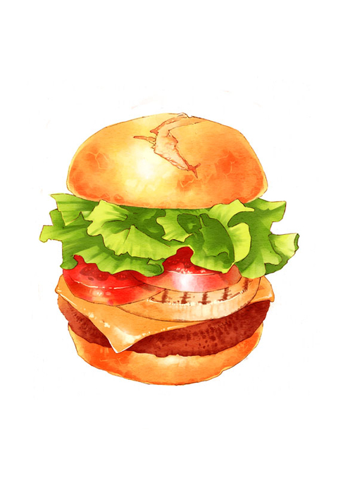 Pixiv Artists Bring Realistic Burger Art to the Table19