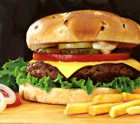 Pixiv Artists Bring Realistic Burger Art to the Table20