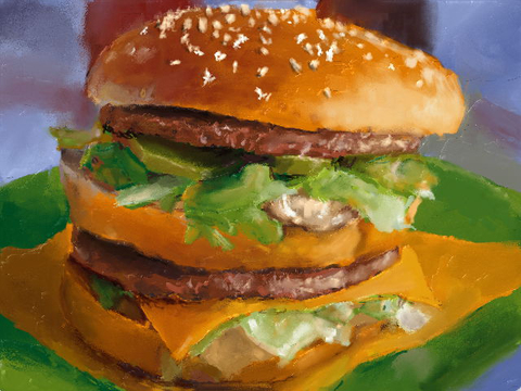 Pixiv Artists Bring Realistic Burger Art to the Table22