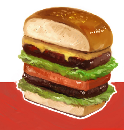 Pixiv Artists Bring Realistic Burger Art to the Table24