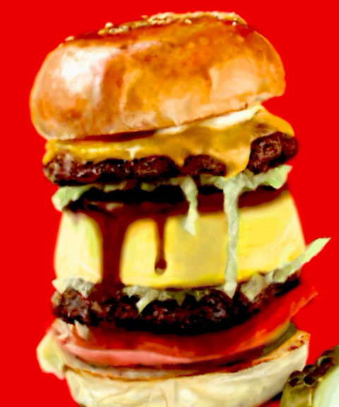 Pixiv Artists Bring Realistic Burger Art to the Table27