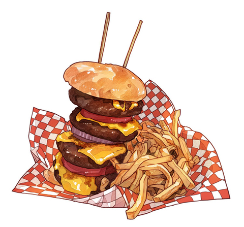 Pixiv Artists Bring Realistic Burger Art to the Table28