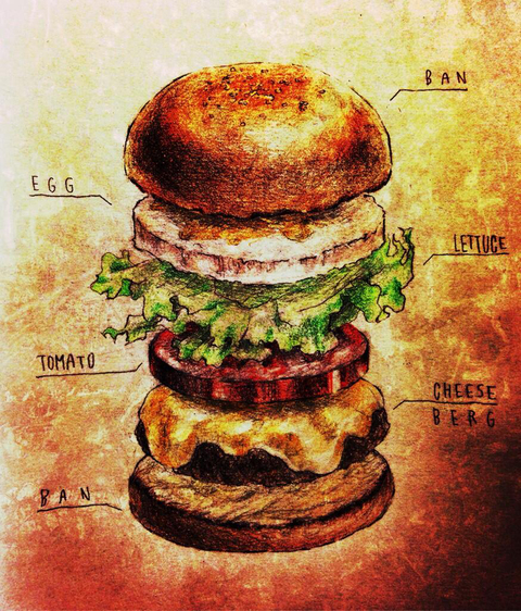 Pixiv Artists Bring Realistic Burger Art to the Table29