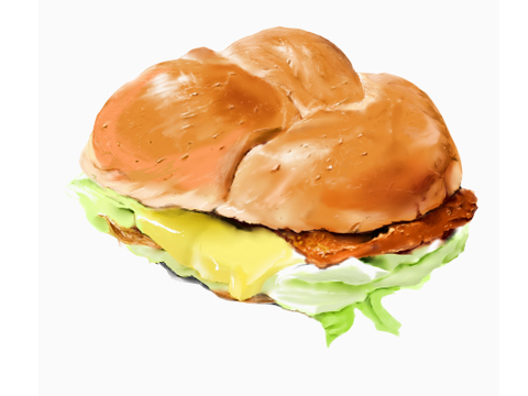 Pixiv Artists Bring Realistic Burger Art to the Table3