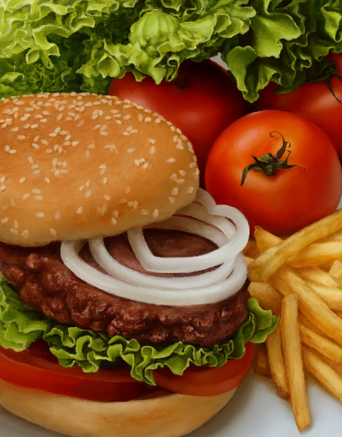 Pixiv Artists Bring Realistic Burger Art to the Table30