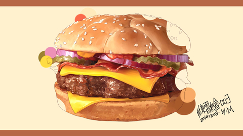 Pixiv Artists Bring Realistic Burger Art to the Table5