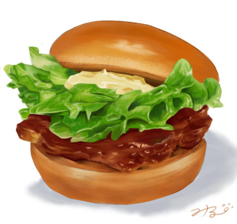 Pixiv Artists Bring Realistic Burger Art to the Table6