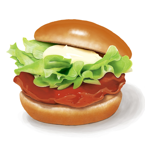 Pixiv Artists Bring Realistic Burger Art to the Table9