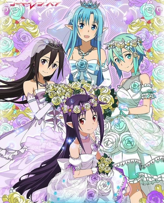 SAO Heroines Become Brides in Latest Sword Art Online Mobile Game Event