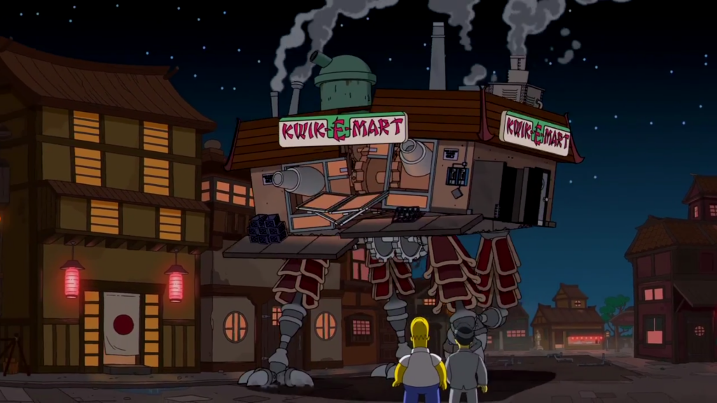 Kwik-E-Mart as Howl's Moving Castle from uh.. Howl's Moving Castle.