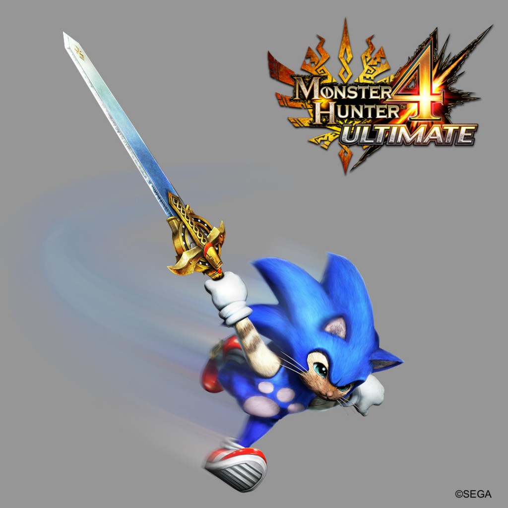 Sonic the Hedgehog armor in Monster Hunter 4 Ultimate haruhichan.com Monster Hunter 4G Felynes Caliburn