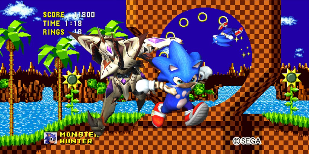 Sonic the Hedgehog armor in Monster Hunter 4 Ultimate haruhichan.com Monster Hunter 4G Green Hill Zone