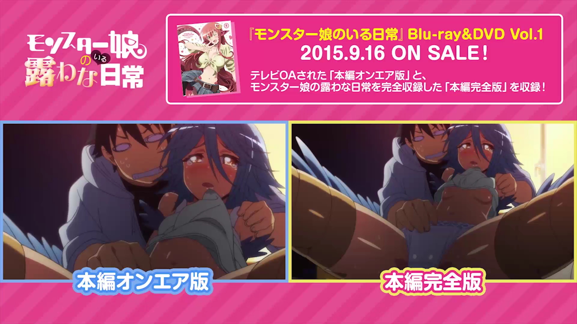 TV vs Blu-Ray Monster Musume anime blu-ray volume 1 uncensored 16