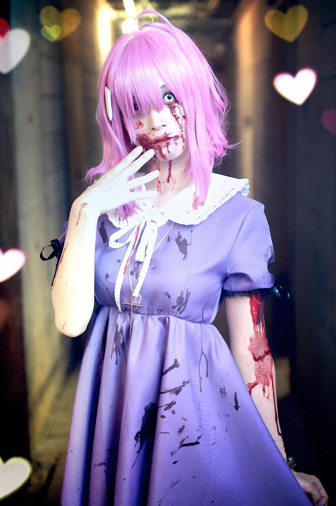 Terrifying Megu-nee Zombie Cosplay Gakkou Gurashi Megumi Sakura anime cosplay 2