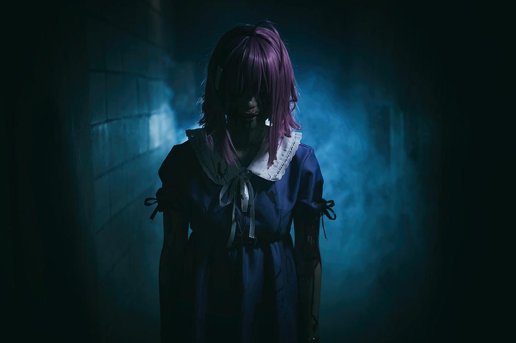 Terrifying Megu-nee Zombie Cosplay Gakkou Gurashi Megumi Sakura anime cosplay 3