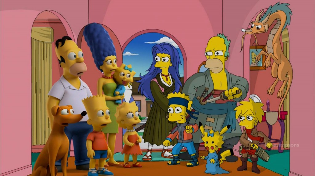 The Simpsons Season 26 Treehouse of Horror XXV Displays Japanese Culture with Anime haruhichan.com anime in The Simpsons