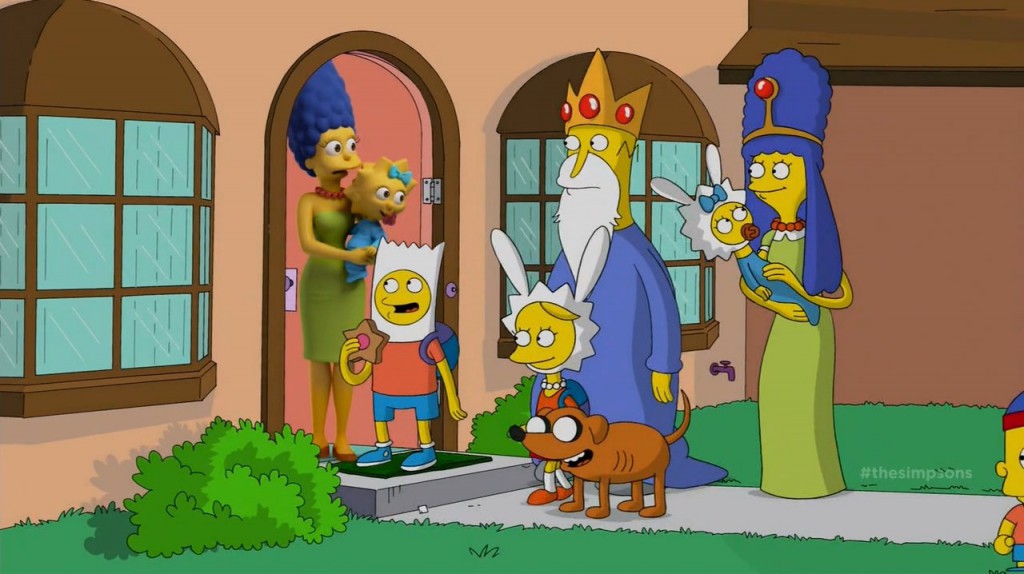 The Simpsons Season 26 Treehouse of Horror XXV Displays Japanese Culture with Anime haruhichan.com anime in The Simpsons adveture time