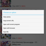 Anime-page-options