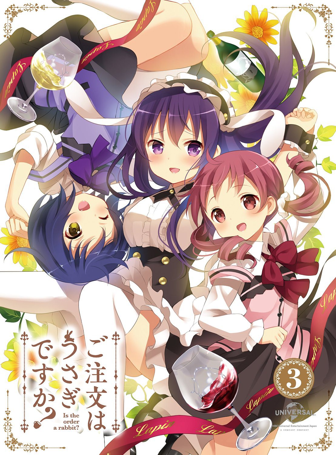 3º volume Blu-ray/DVD de Gochuumon wa Usagi Desu ka? Bloom com