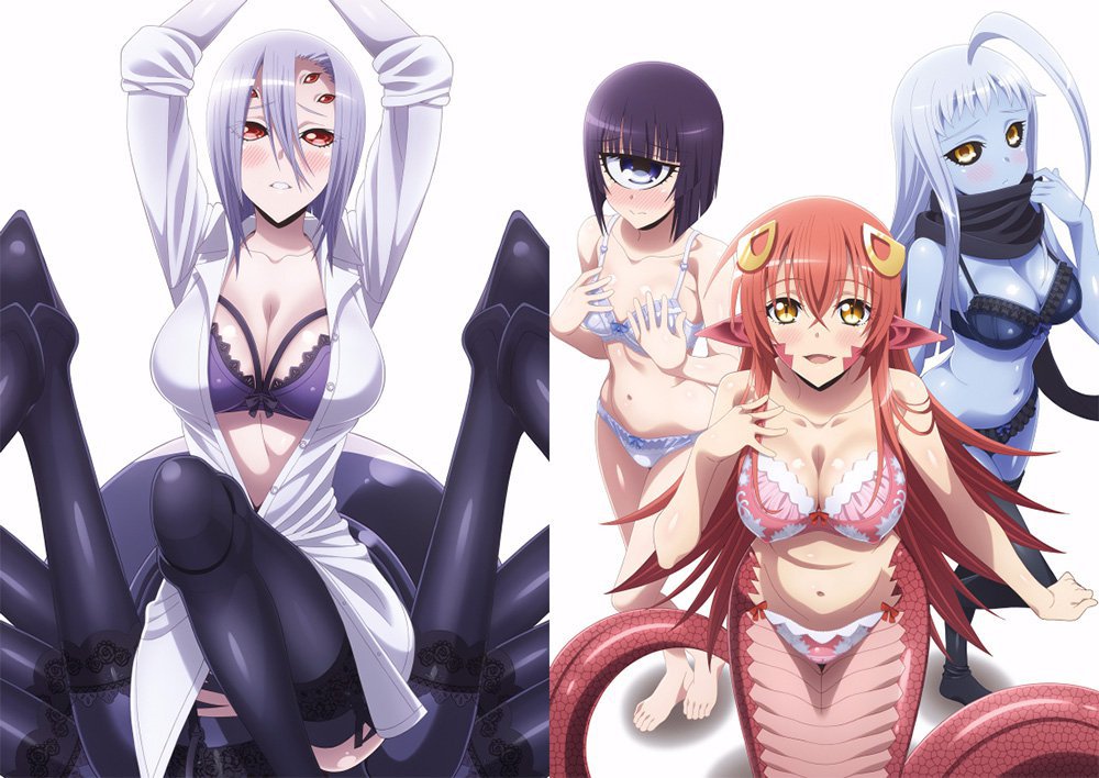 Monster musume. Монсута мусумэ. Аниме Monster Musume no Iru Nichijou. Monster Musume no Iru Nichijou Дриада. Мия Ламия и Рахнера.