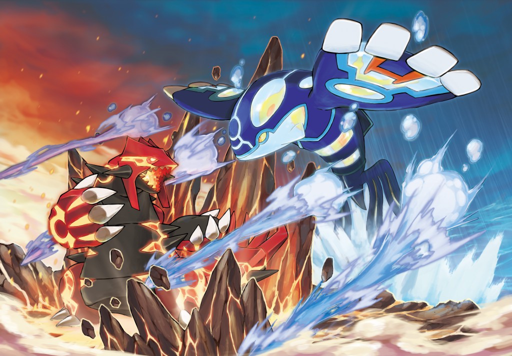 Pokémon Omega Ruby Alpha Sapphire Concept Art Battle Primal Groudon Kyogre