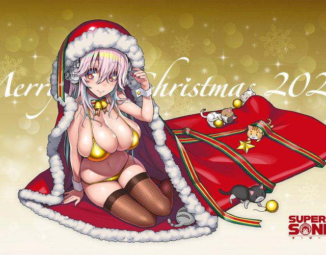 Super Sonico Merry Christmas 2020 Illustration'