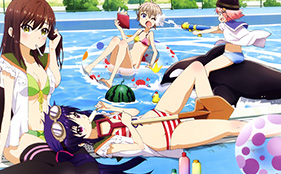 The Girls from Gakkou Gurashi! Relax at the Swimming Pool